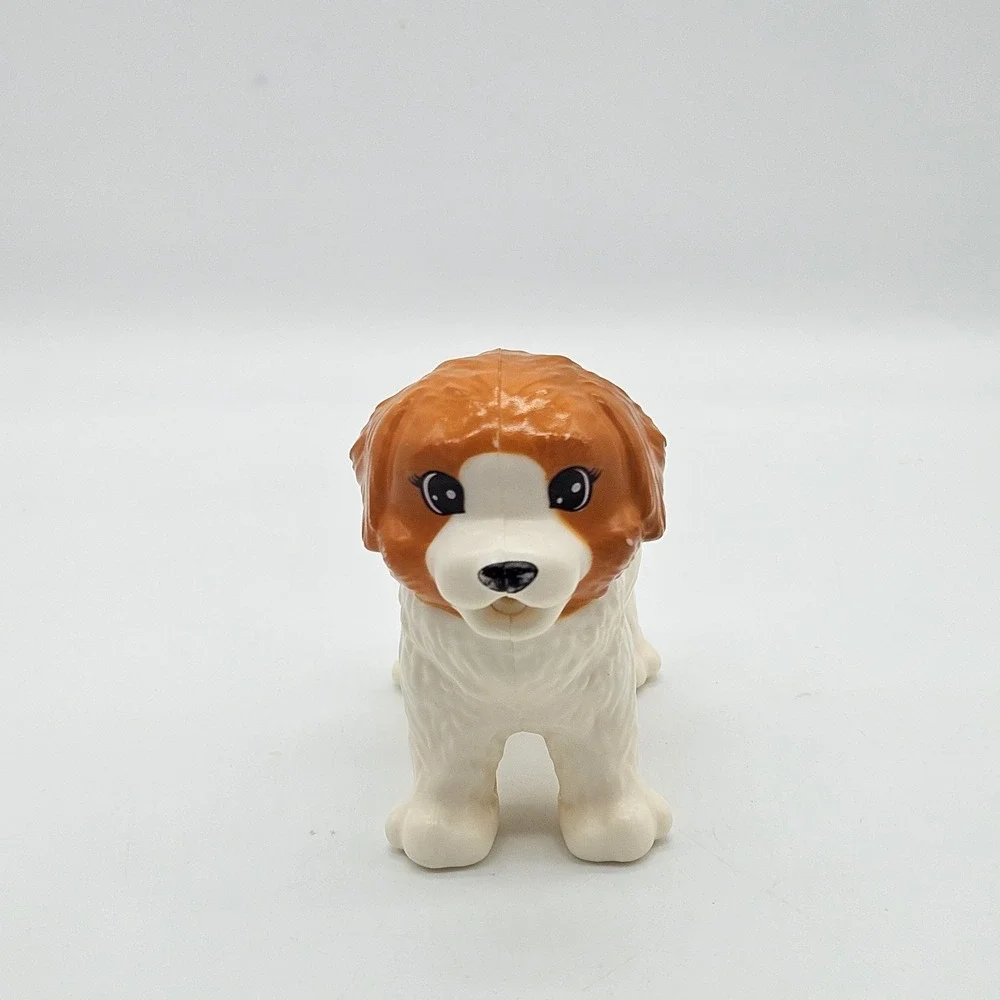 Barbie Doggy Daycare White Dog Puppy Figure Brown Ears Replacement Part Pet Toy